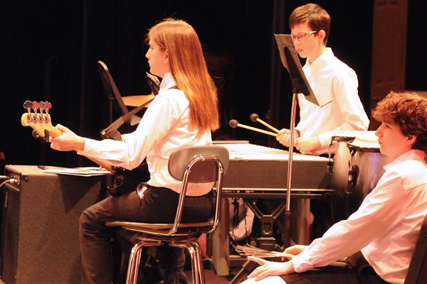 Students performing at the 2023-2024 All County Jazz Concert